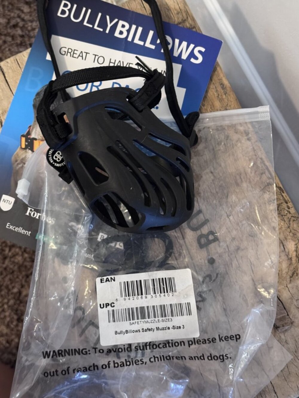 BullyBillows Safety Muzzle Size 4